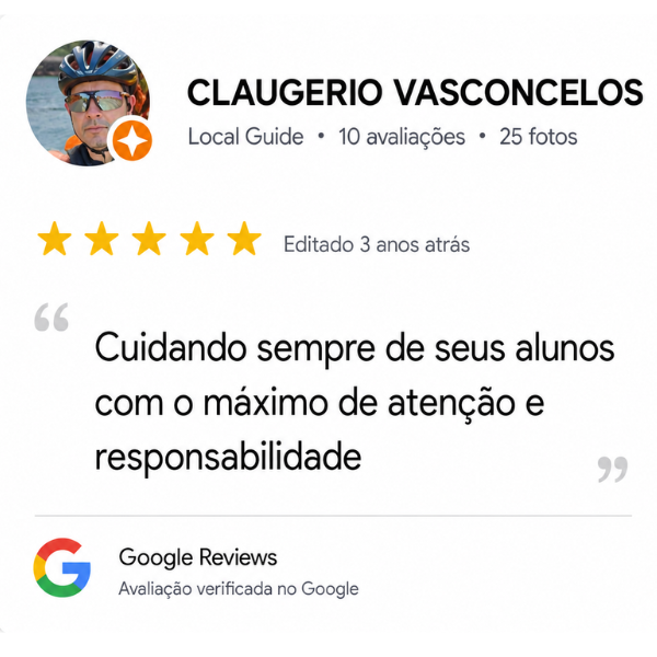 Avaliação Google - Claugerio Vasconcelos
